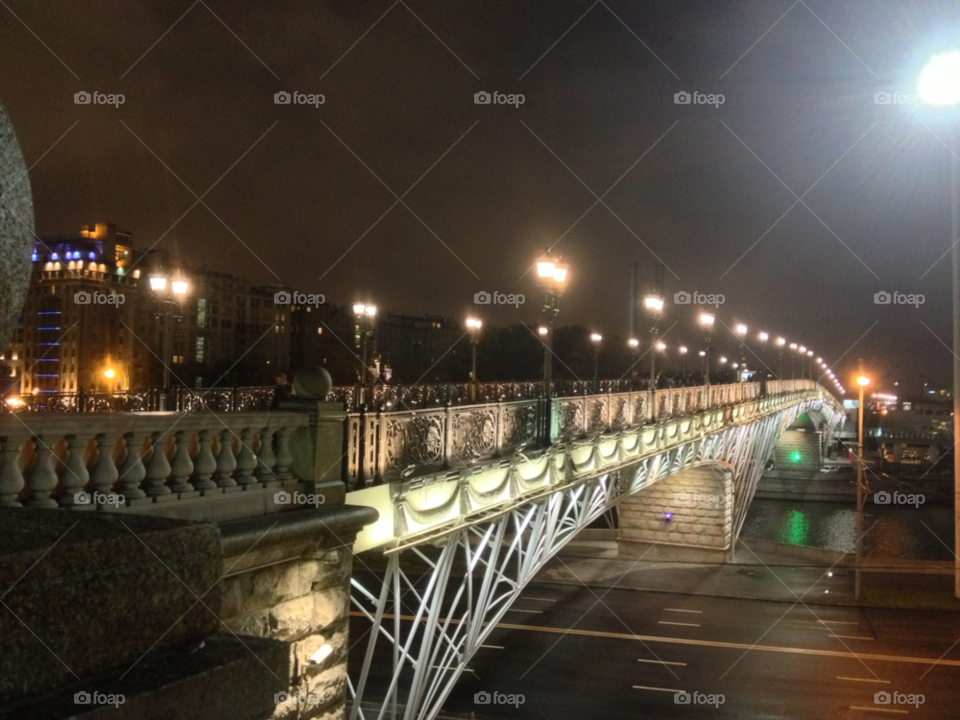 russia city night bridge by penguincody