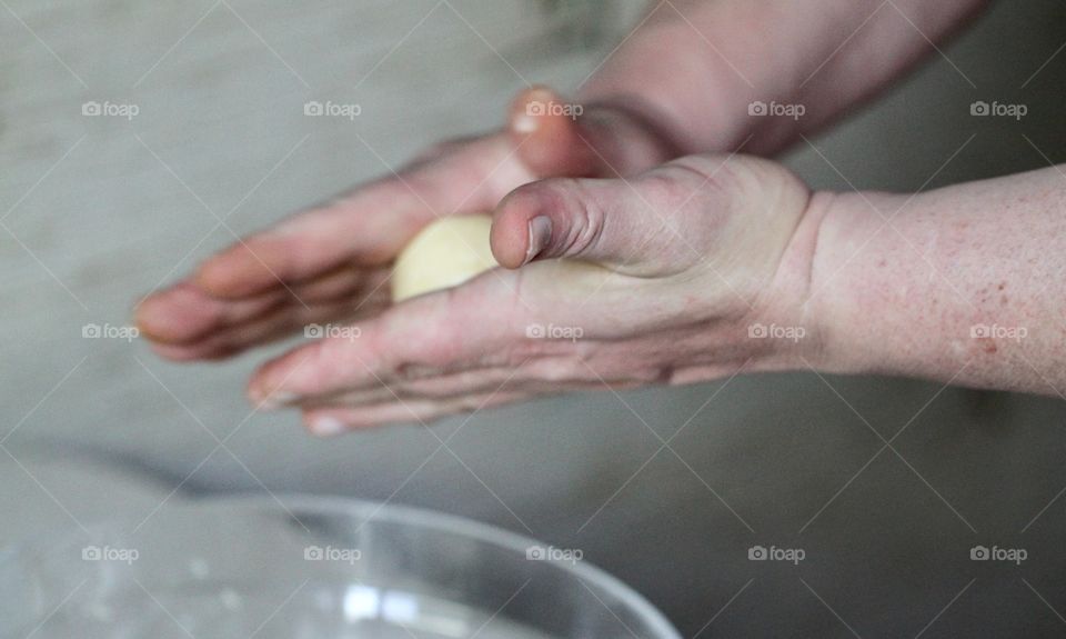 Hands of man