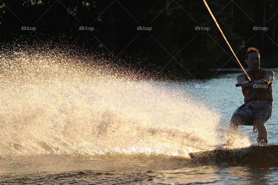 sunset water lake sports by istvan.jakob