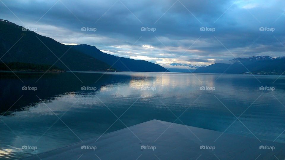 Dream in blue. Dream's Fiord from my Kviknes Hotel room in Balestrand, Norway