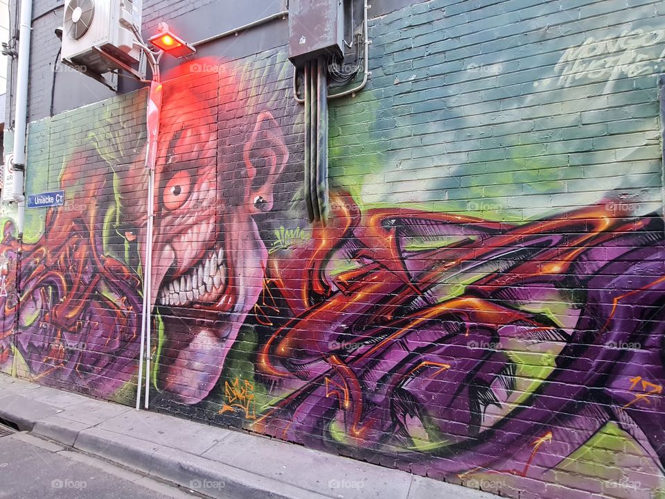 Melbourne CBD Australia Graffiti artwork