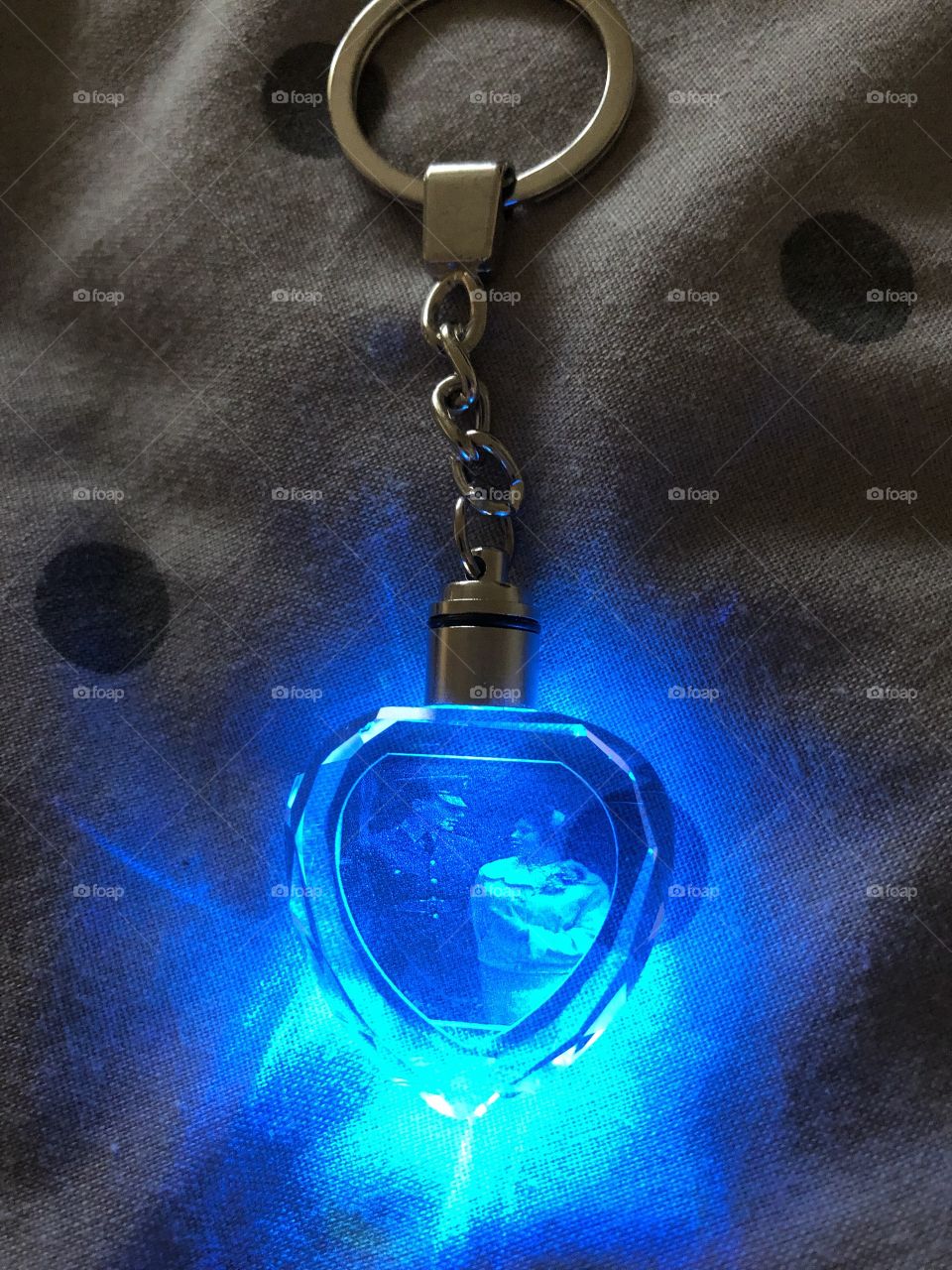 Lite up critical key ring with my mum and dad in’ miss them both 💕