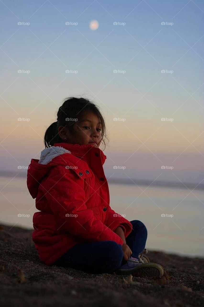 beach sky child kid by sebastian.zetterdahl