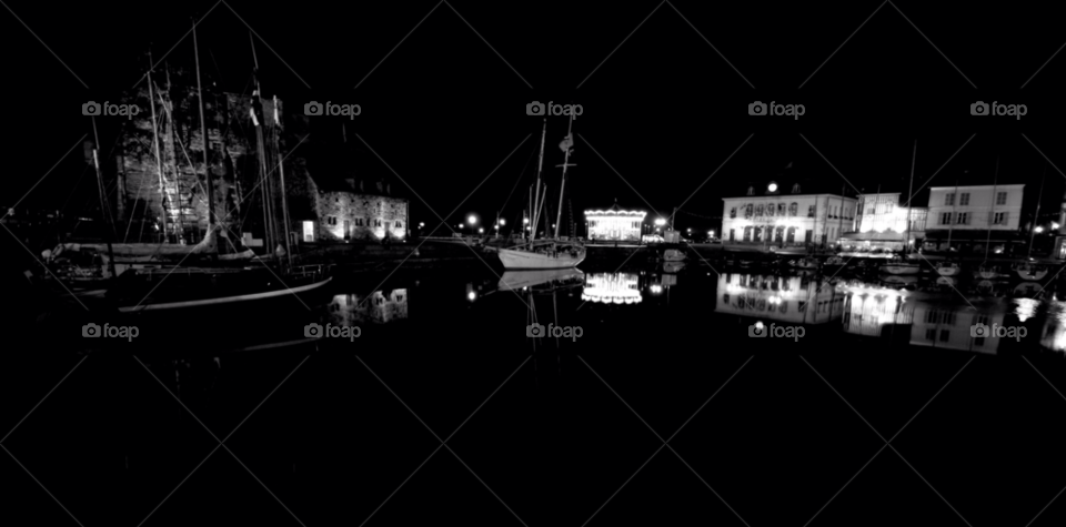 night france black and white old harbour by gbp