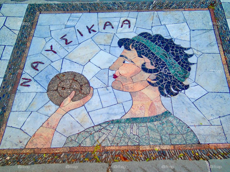 Ancient, Old, Guidance, Map, Mosaic