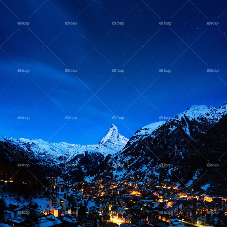 View of cityscape in winter day