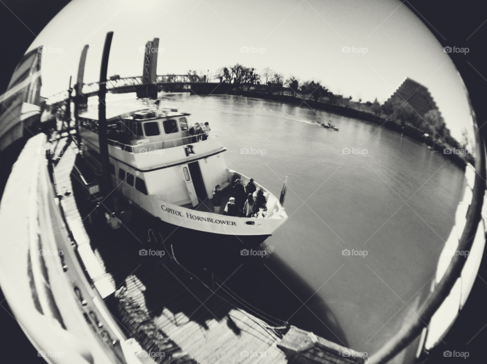 river boat dock black and white by gene916