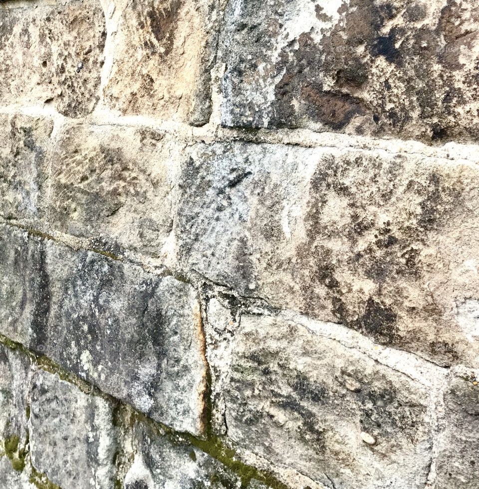 Old Stone Wall Close-Up