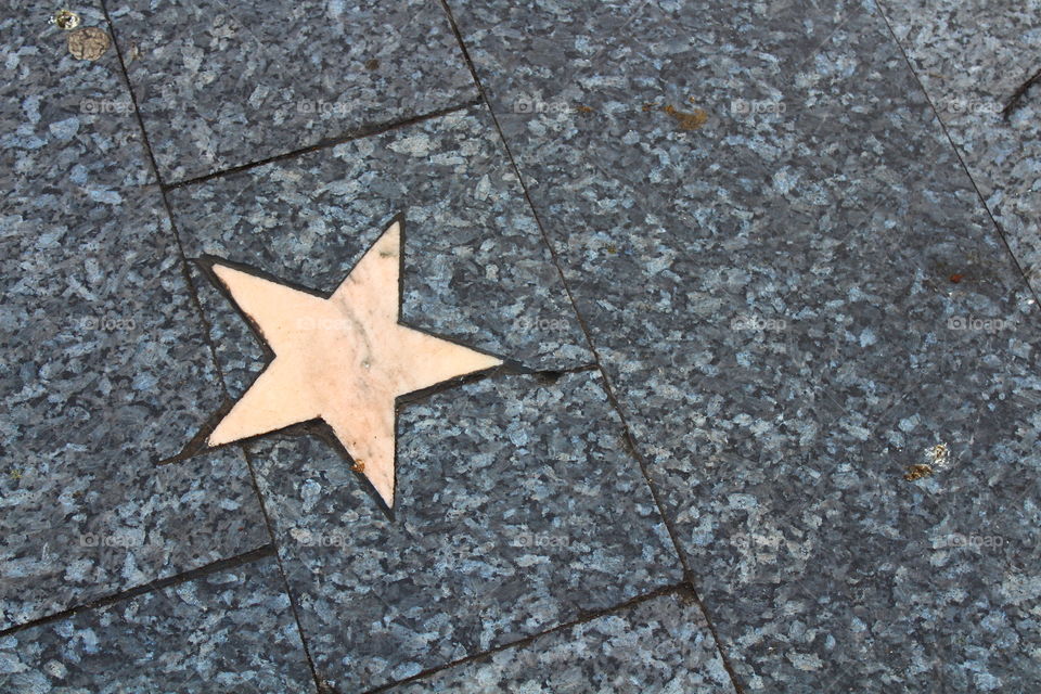 star on pavement