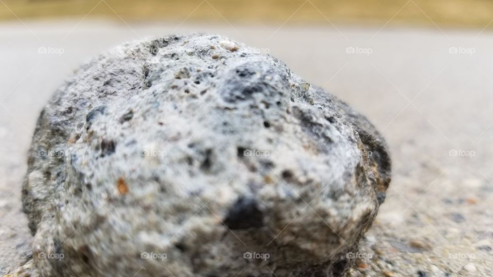 a closer look on a small rock
