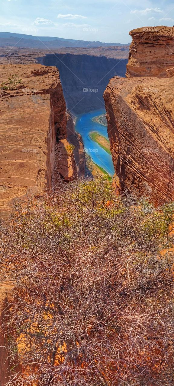 through the rocks