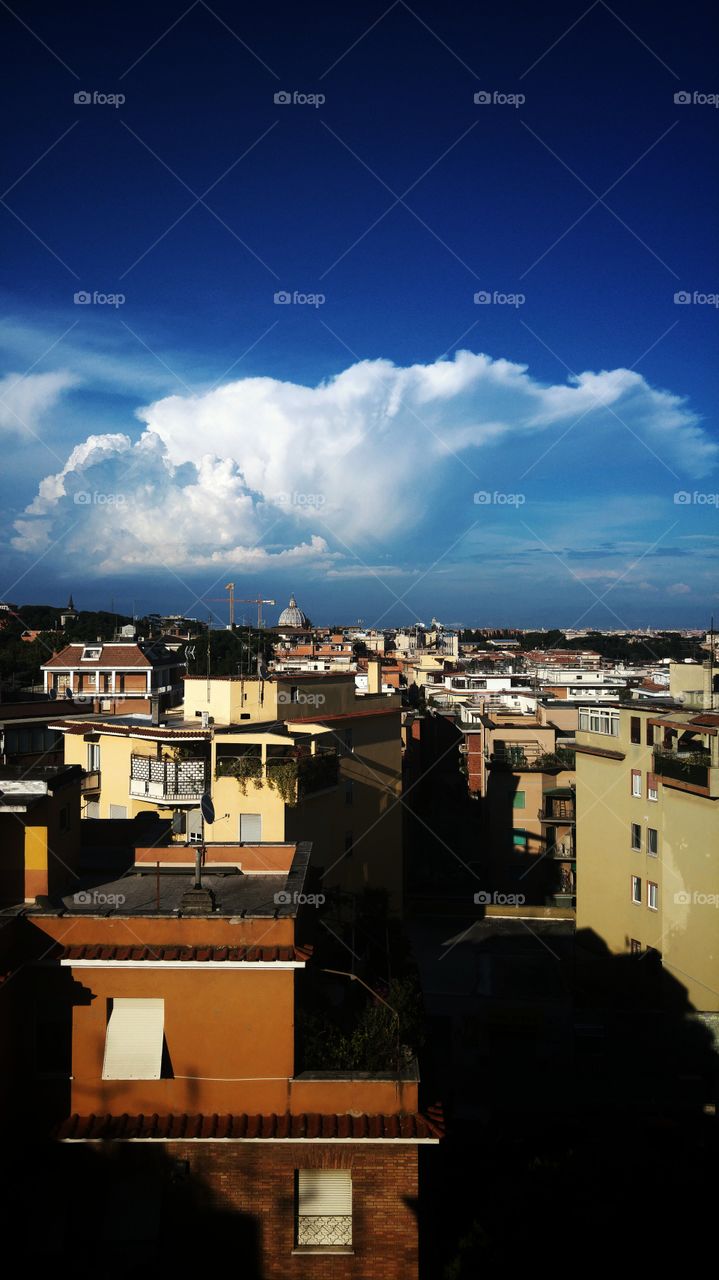 Rome with thunderhead