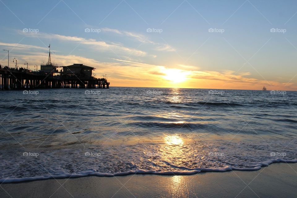Pier side sunset