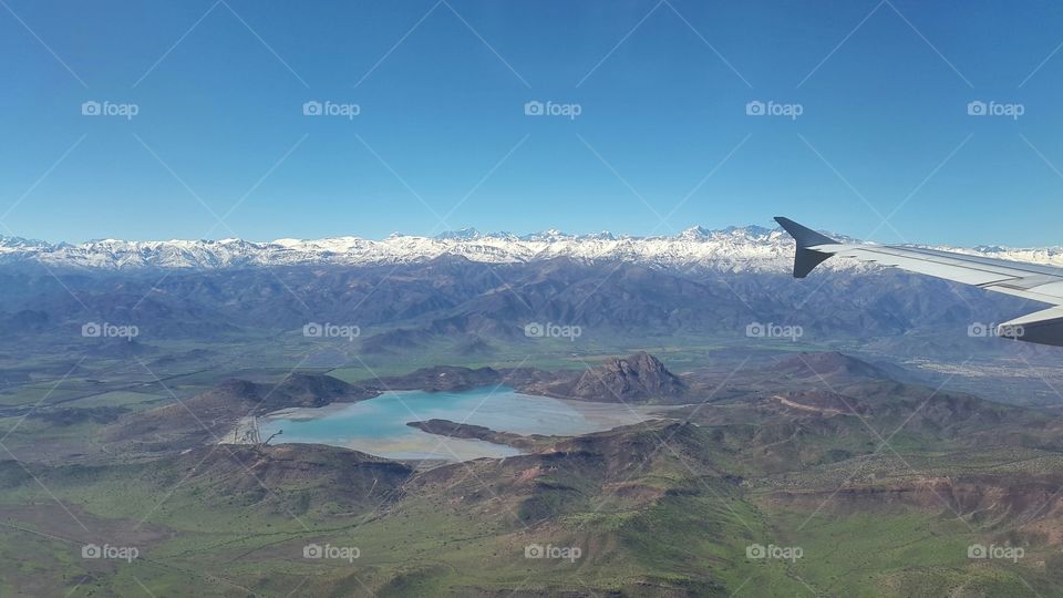 andes Mountain aerial view