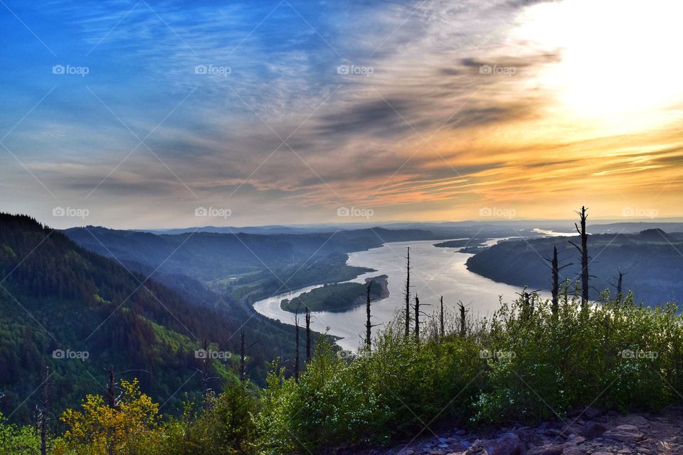 Angels rest. Shot from a sunset night hike 