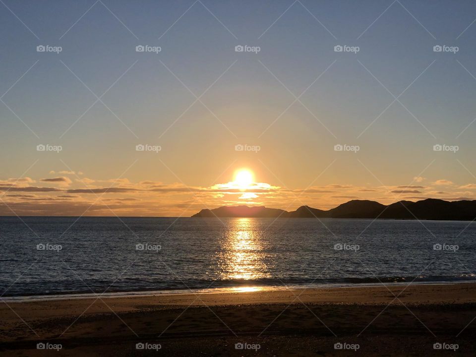Sunset at Deadman’s Cove beach in Harbour Breton, NL