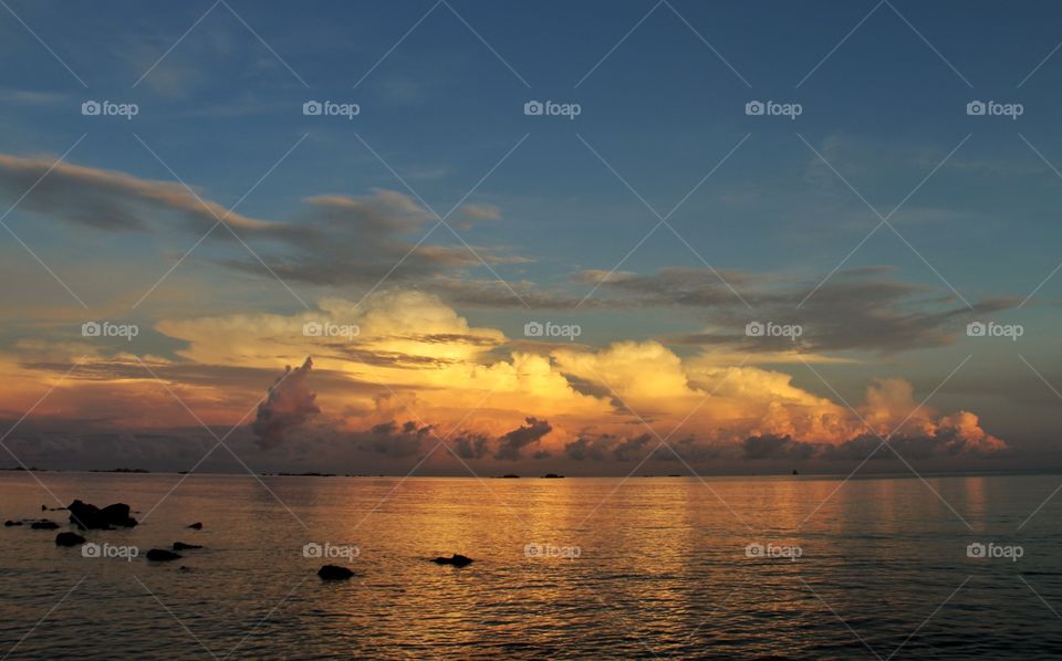Sunset and sunrise spot here, in Belitung Island, Indonesia