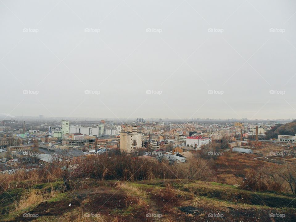 City Kiev landscape, winter 2016