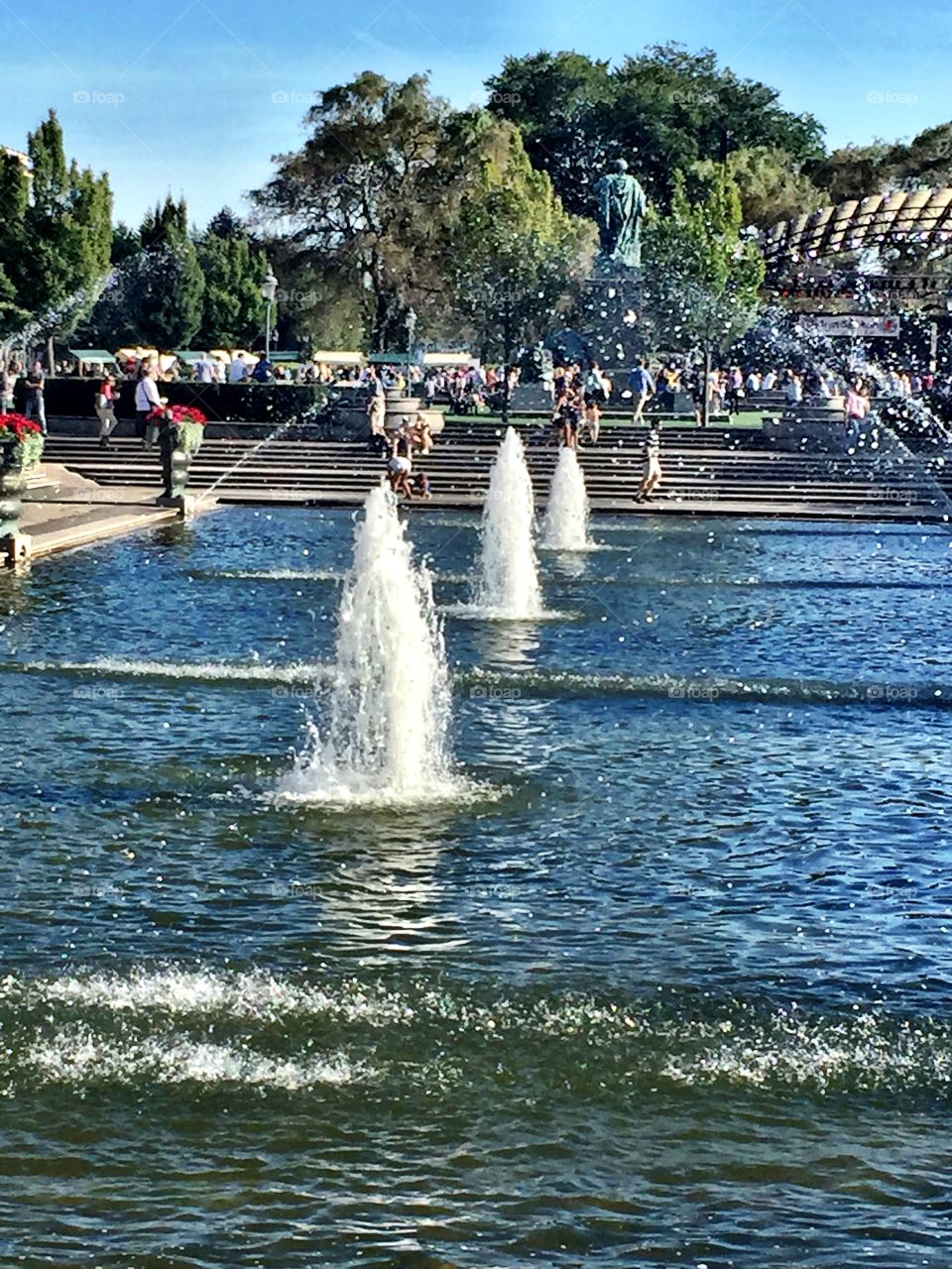Water fountain in park