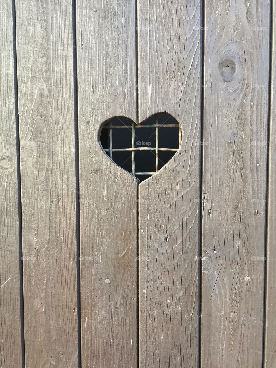 Door with heart