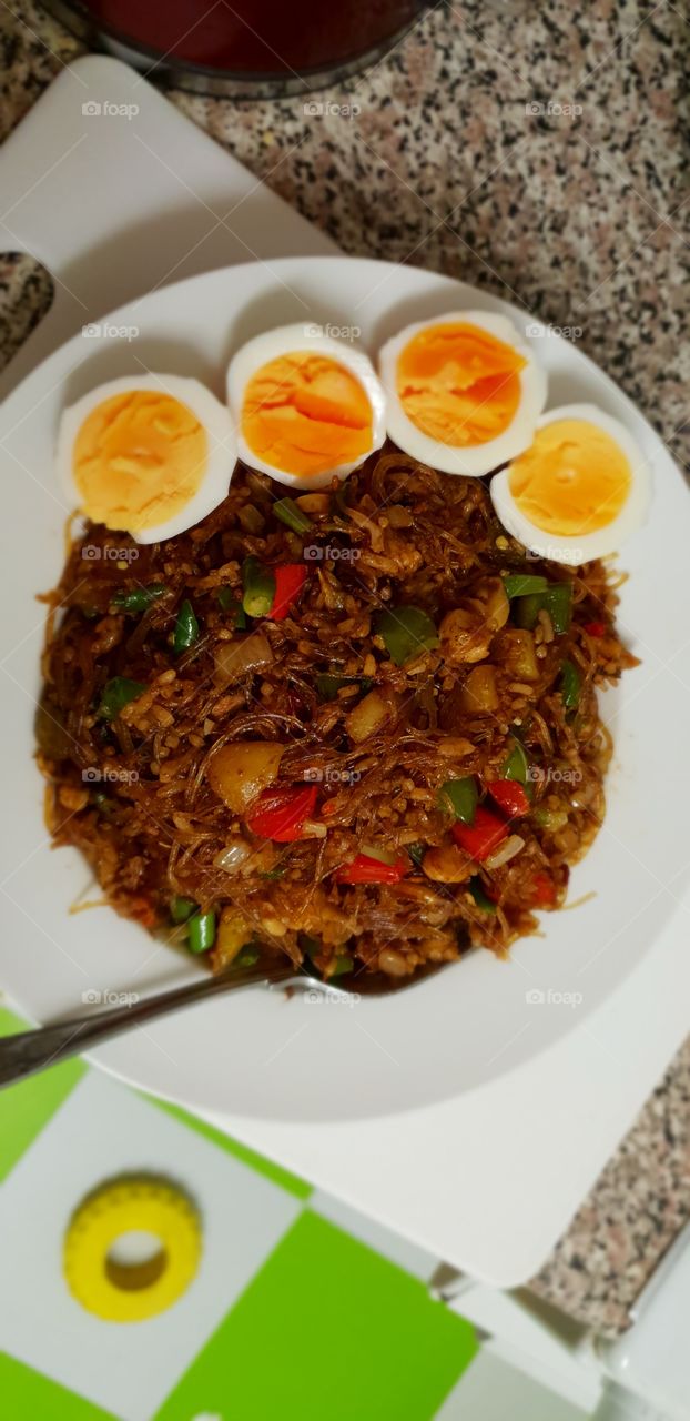 Home made fried noodle