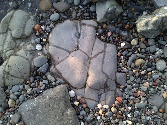 clear water on flat stones