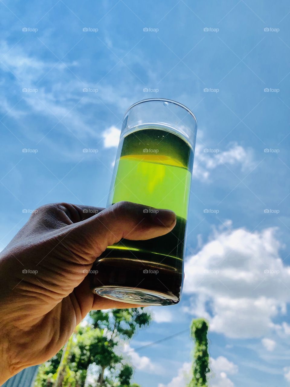 Natural Green color drinks 