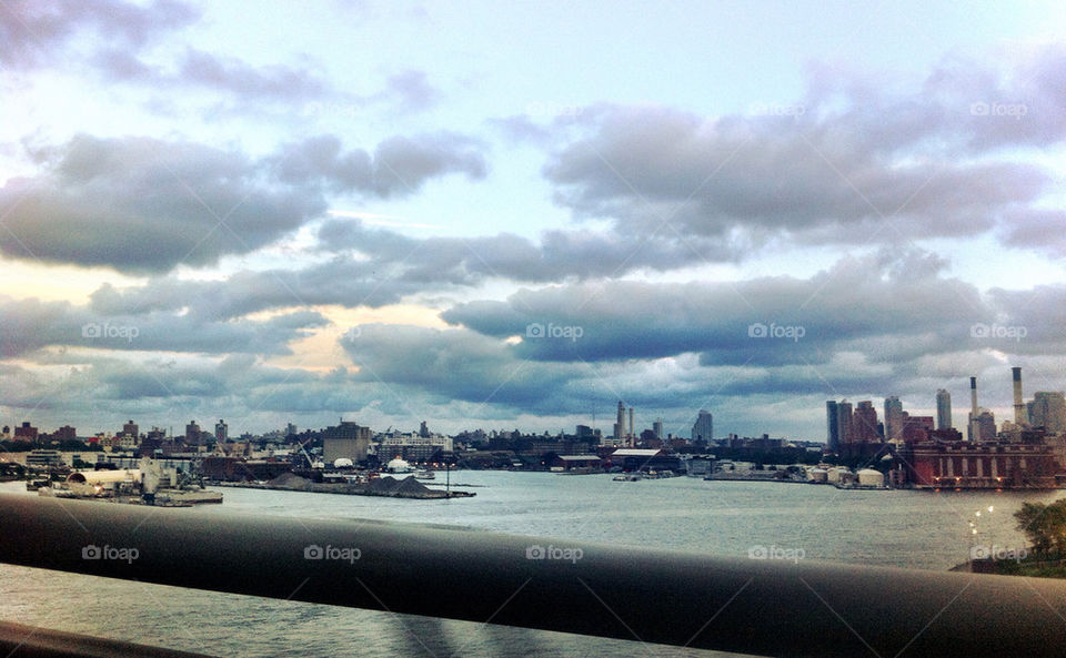 clouds river boat overcast by percypiglet