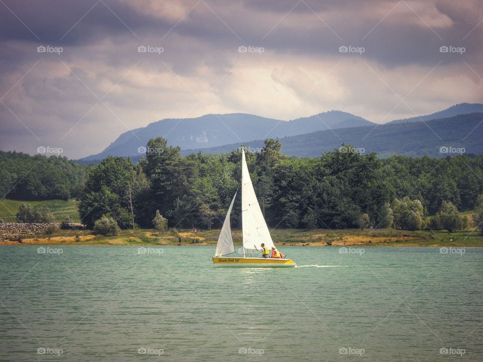 Scaling. Sailing in the French Alps 