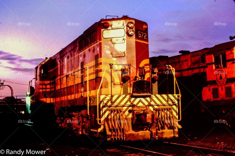 Twilight at the engine yard