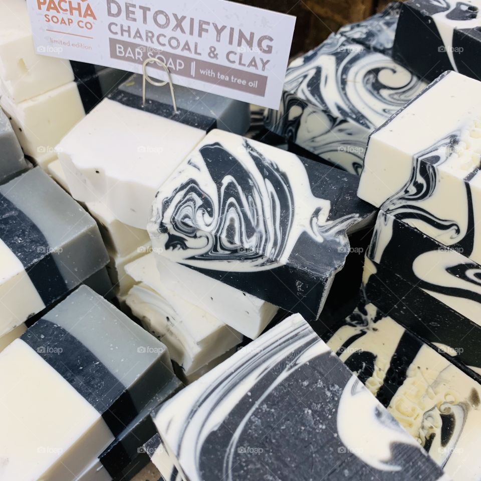 Black Swirly Bar Soap by Pacha Soap Co