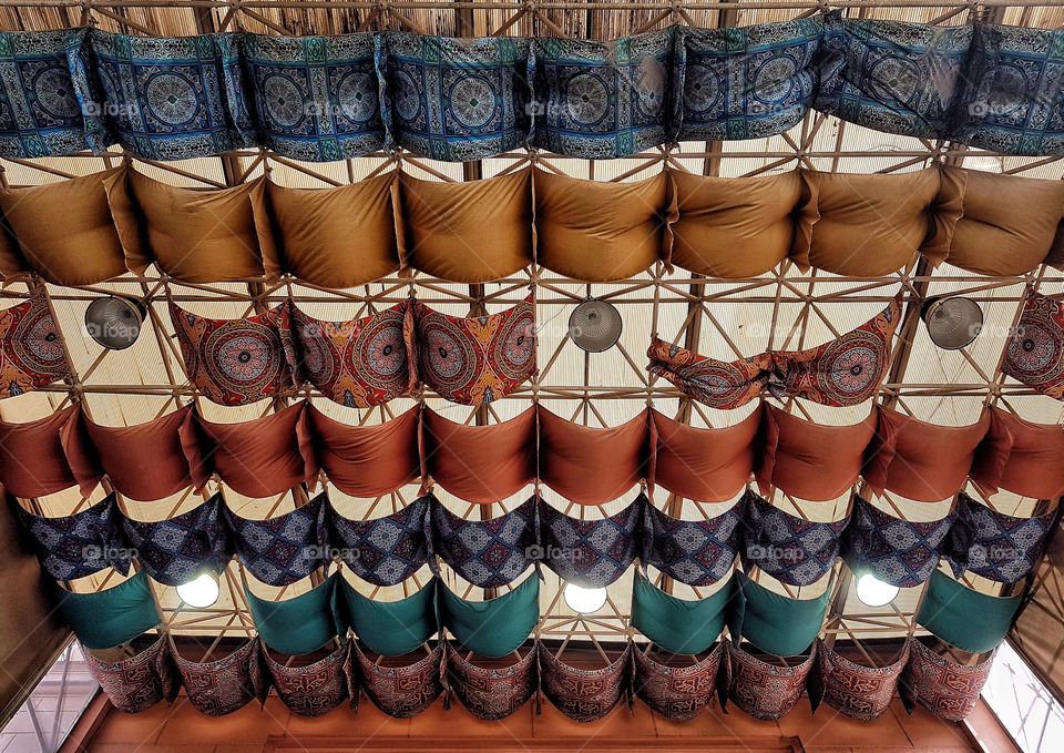 hanging cloth as ceiling design at the Egyptian Museum in Cairo, Egypt