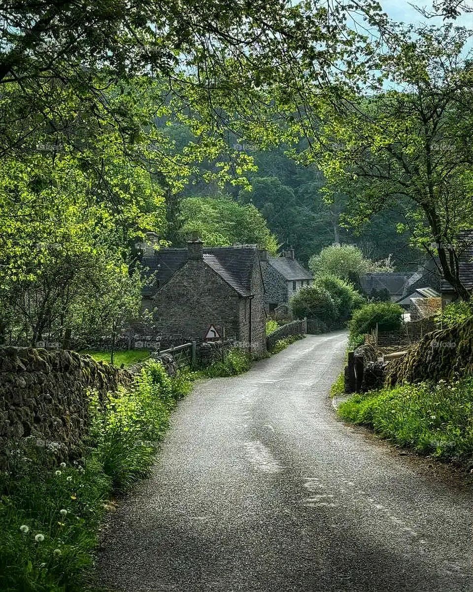 Glory be to God, the magnificent and picturesque view and the natural green trees are a view that is nothing more wonderful than it