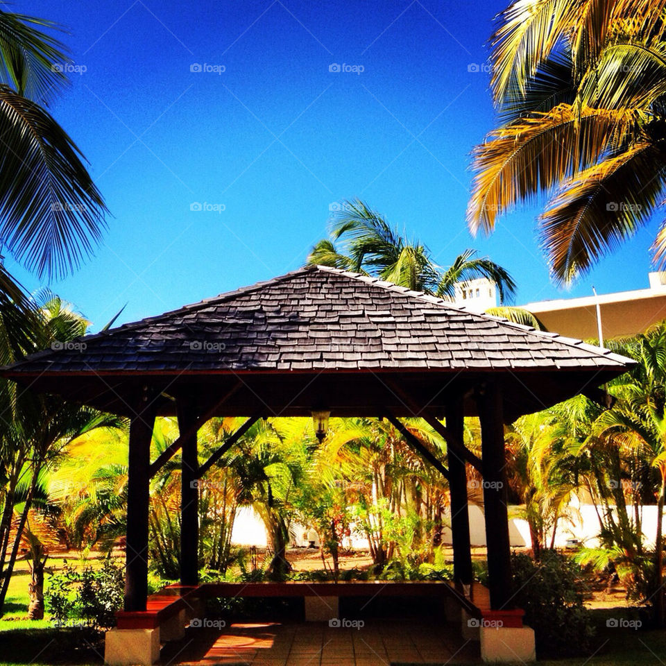 Gazebo on the island