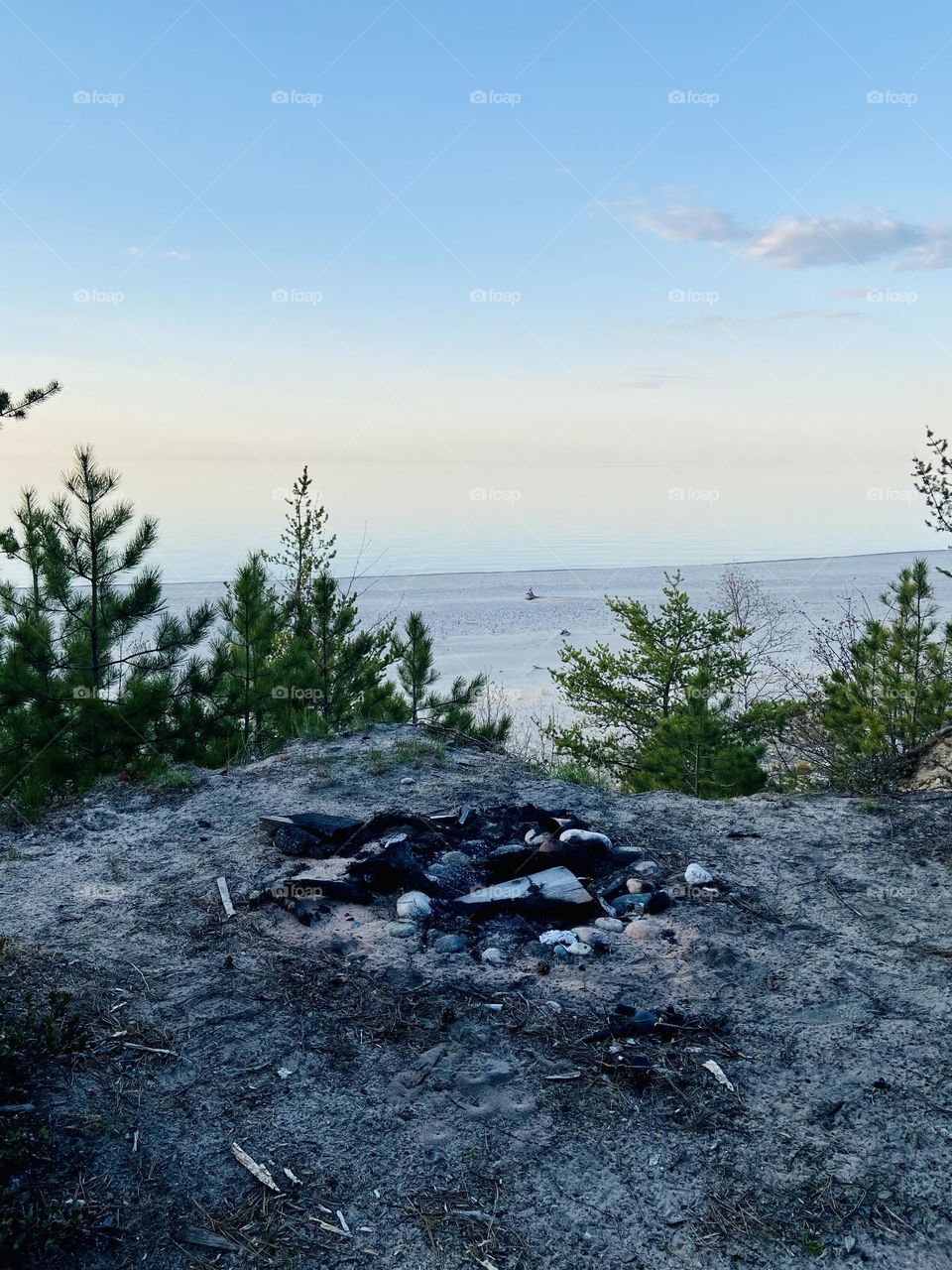 Sunset on the Shores of Lake Superior in the Upper Peninsula of Michigan