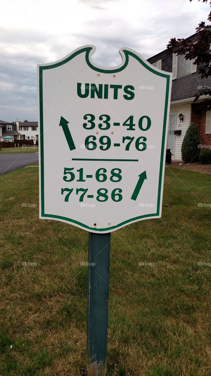 Apartment Units Sign