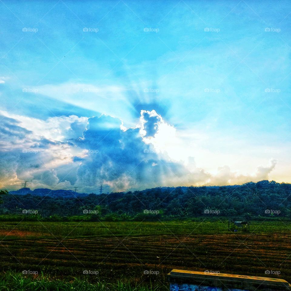 View of the hills in the morning