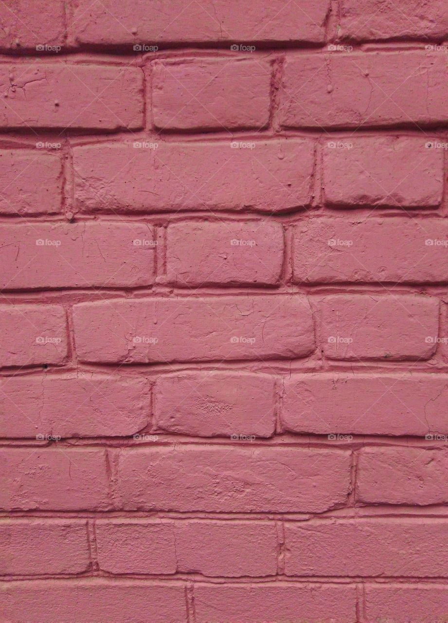 pink brick wall