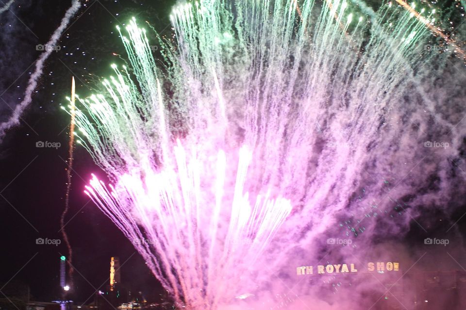 Smokey colours exploding into the fireworks atmospheres of the Perth royal show 