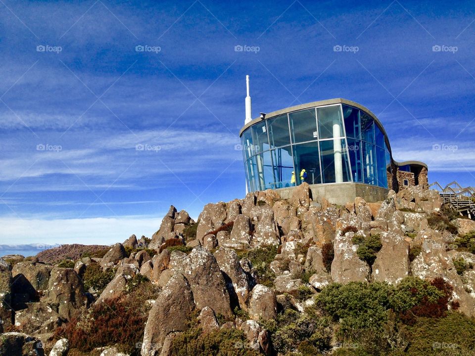 Lookout at the top of Mt. Wellington Tasmania 