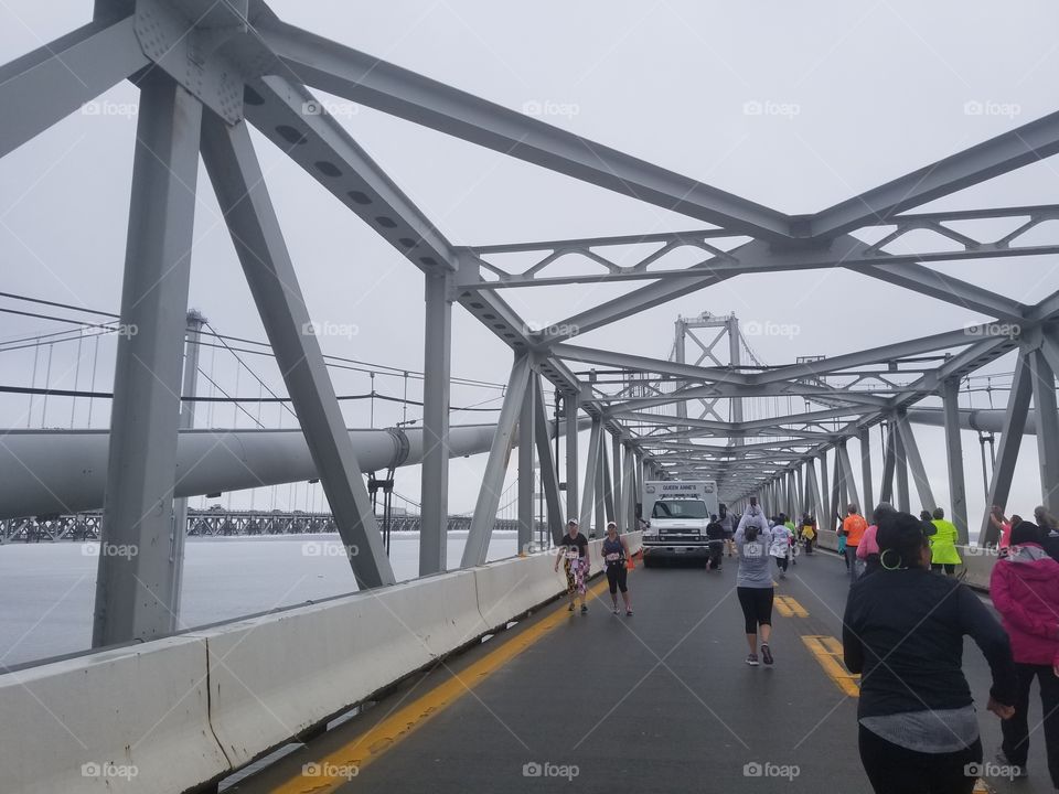across the bridge