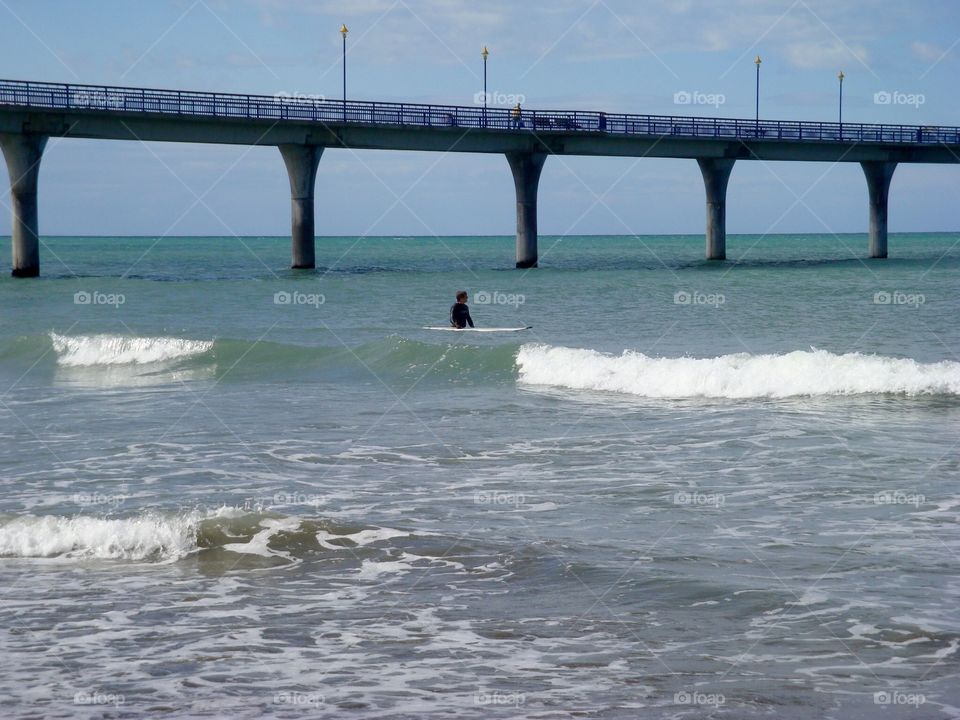 Surfer in New Zealand 