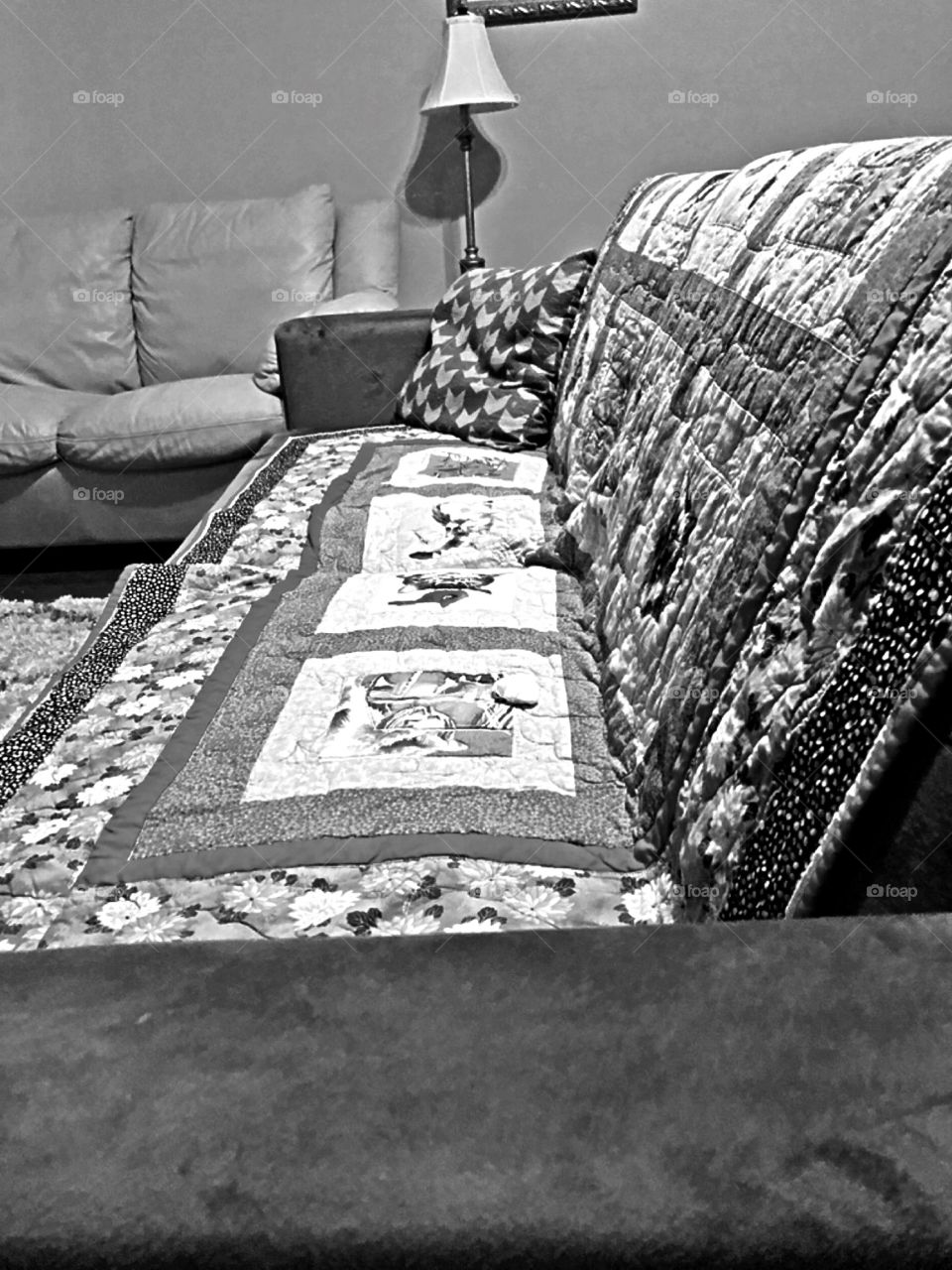 Quilt on couch