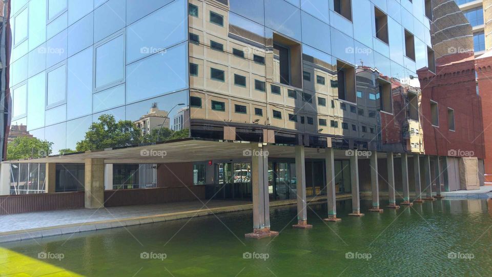 Reflections in the glass building
