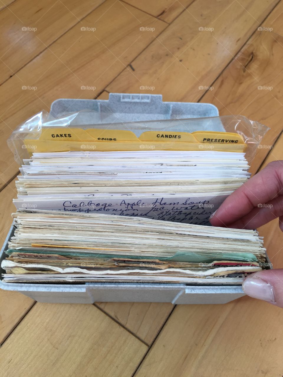 Old recipe box packed full!