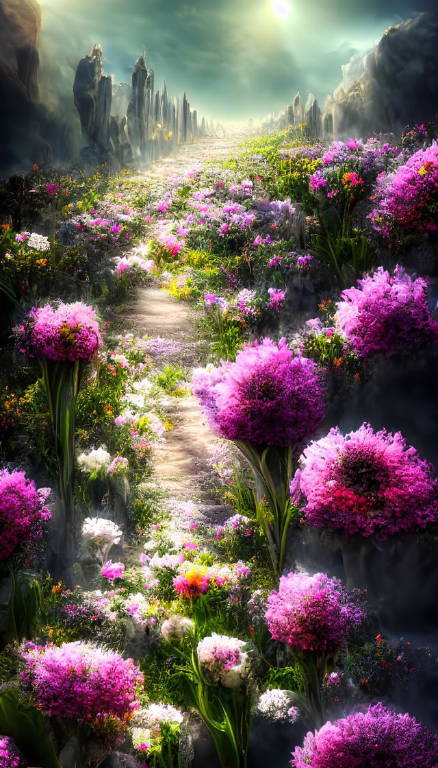 The other side is full of flowers