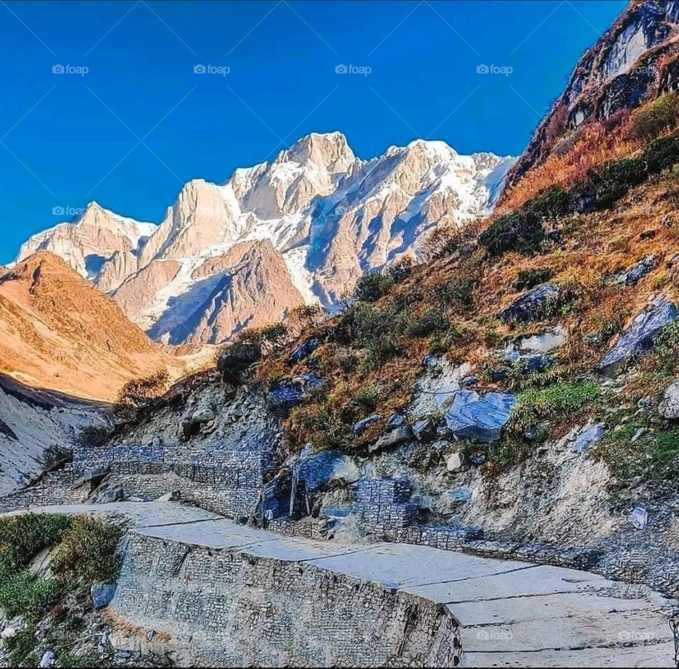 most beautiful and attractive view of the mountains.