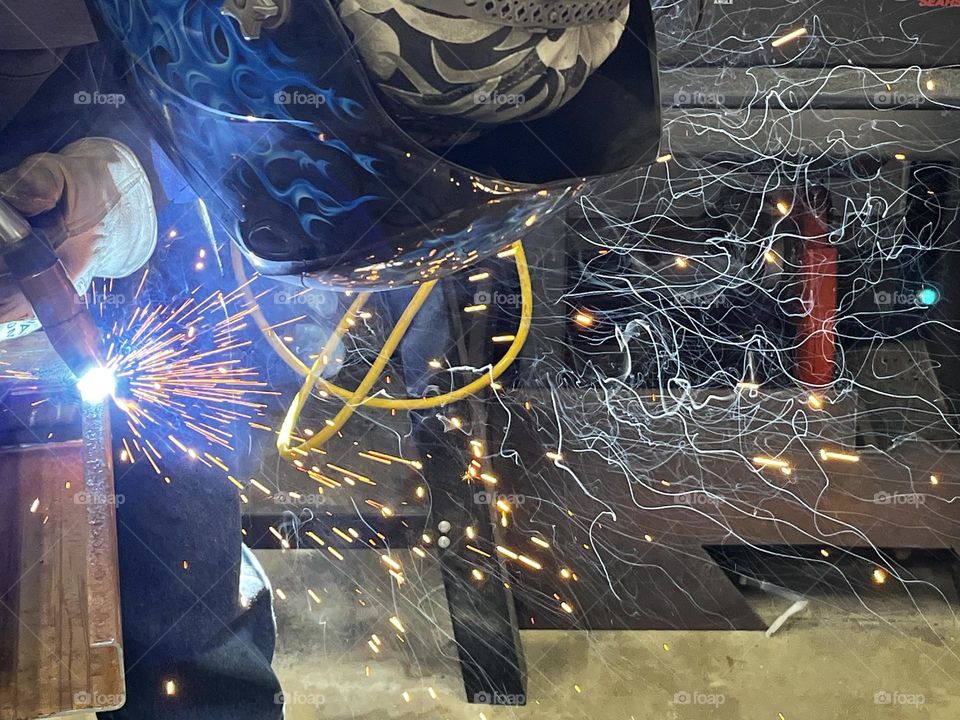 Fabricator working on a project 