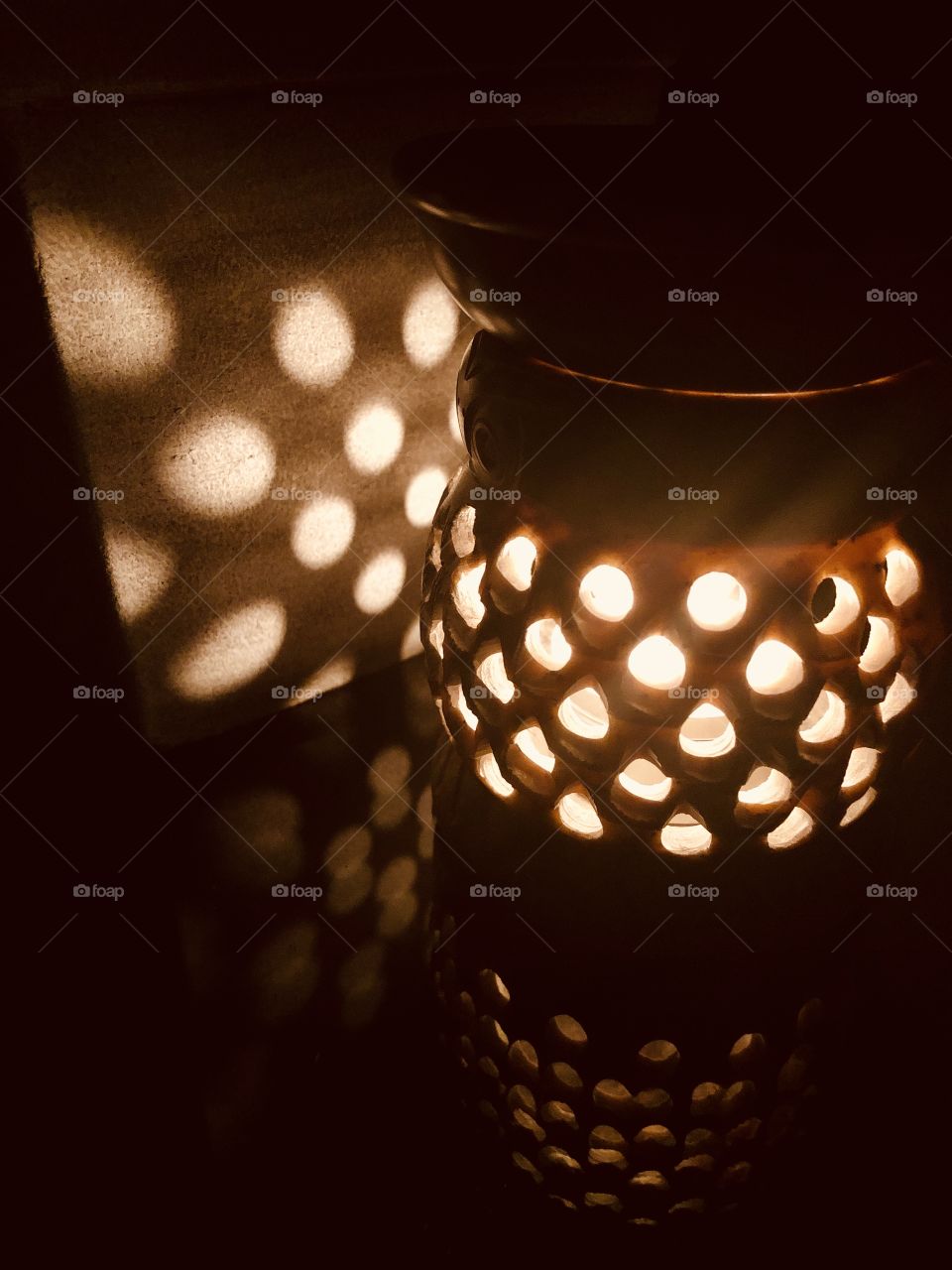 Candle light in a diffuser 