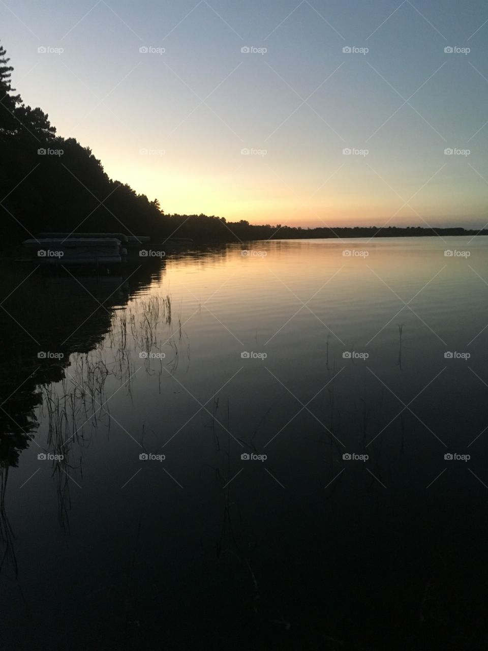 Lake at dusk